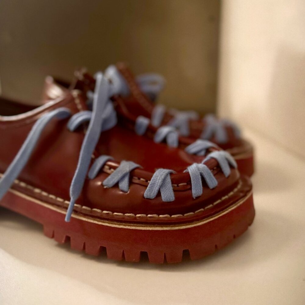 Camper Lab Eki Burgundy Formal Shoes Loafers - Picture 5 of 6